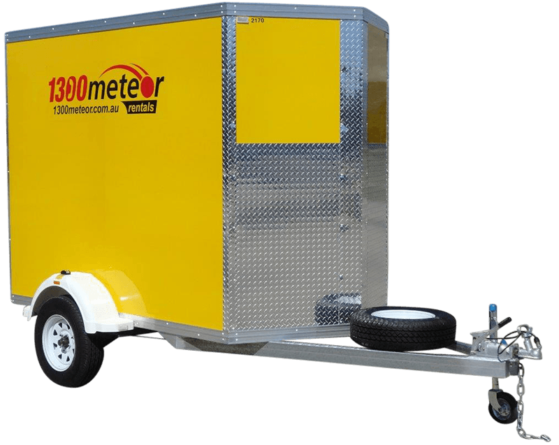 Yellow enclosed trailer hire North Queensland