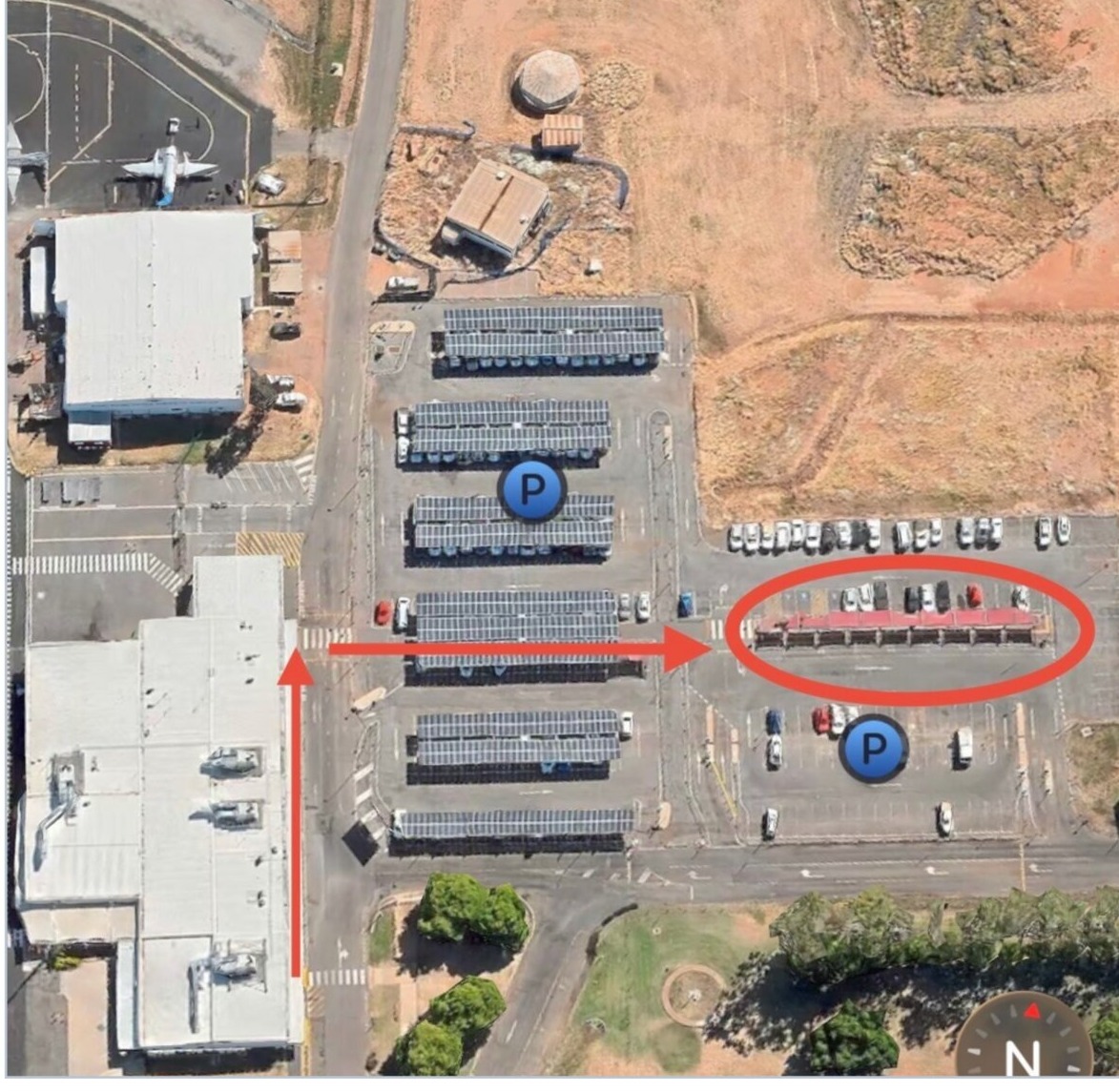 Mount Isa airport pick-up route map